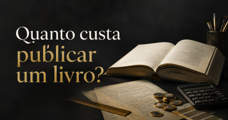 Livro aberto representando os custos para publicar um livro